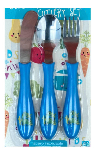 Set Cubiertos Niños Niñas Infantil Cuchara Tenedor Cuchillo