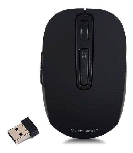 Mouse Sem Fio Recarregável Multilaser Wireless 2.4ghz Mo277