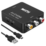 Adaptador Rca Vga A Hdmi 1080p Convertidor De Audio Y Video