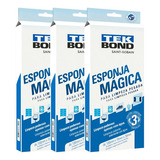 3 Pacotes Esponja Magica Tek Bond Com 3 Unidades Cada