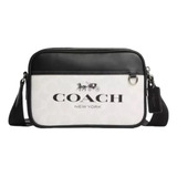 Mariconera Coach Graham Crossbody Negro/blanco 100% Original