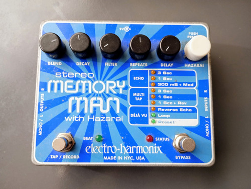 Pedal Electro Harmonix Stereo Memory Man Delay With Hazarai