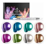 Equipo Para Decorar Uñas Beetles Chrome Nail Powder Mirror E