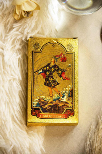 Gold Foil Rider Tarot Reimpresión 12x7cm Exclusivo Dorado