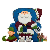 Corona Navidad Santa Claus Papá Noel Duende Fieltro 75x55 Cm