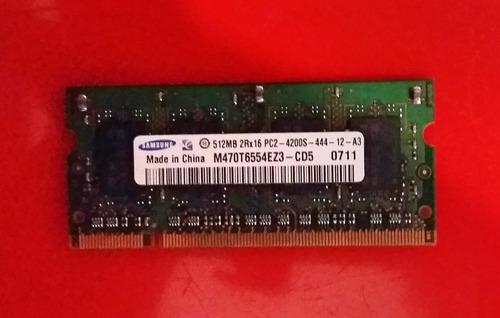 Memoria Ram Samsung 512 Mb Notebook/netbook