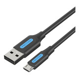 Cable Usb A Microusb Vention Carga Y Transferencia Datos 2m Negro