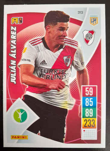 Julián Álvarez #313 - Carta Adrenalyn Futbol Arg. 2022