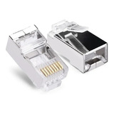 Plug Conector Rj45 Cable Red Utp Cat6 Cat 6 Blindado 10 Pzs