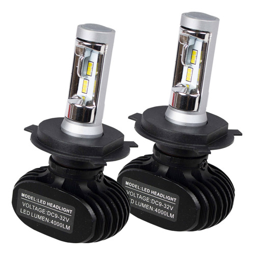 2 Focos H4 Led S1 Csp Lumileds 8000 Lumens Luz Blanca