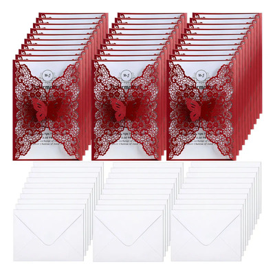 30pz Sobres De Papel Kraft Invitaciones Boda Media Carta Color Rojo | MercadoLibre
