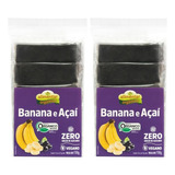 Kit 2 Barrinha De Banana E Açaí Orgânico Zero Adição Açúcar