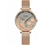 Reloj Curren Mujer Elegante Alta Calidad Acero Inoxidable 