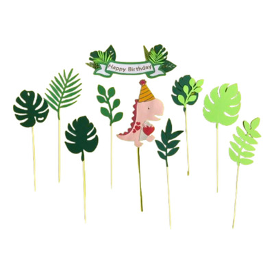 Cake Topper Decoración De Pastel Dinosaurio Fiesta Infantil Rosa Dinosaurio Rosa