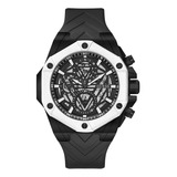 Reloj Guess Gw0579g1 Para Hombre Fechador Doble Am/pm Color De La Malla Negro Color Del Bisel Blanco Color Del Fondo Negro