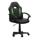 Silla De Escritorio Tander Tcgv Gamer Ergonómica  Negra Y Verde Con Tapizado De Cuero Sintético