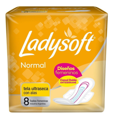 Toallas Ladysoft Ultra Seca C/alas 8undsx3 - Tolima Argentin