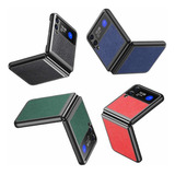 Funda Piel Para Samsung Z Flip 4 Y 3 Protector Case Lujo