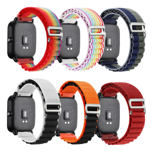 6 Correas Para Amazfit Gts 4 3 2 2e/gtr 4 3 20 Mm 22 Mm