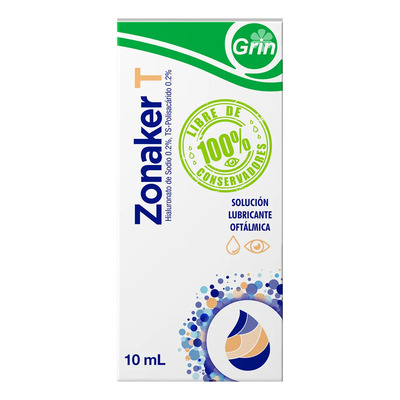 Zonaker T Solucion Lubricante Oftalmico 0.2% Frasco Gotero C\u002F10 Ml - Laboratorios grin, s.a. de c.v. | Envío gratis