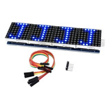  Módulo De 4 Matrices Led 8x8 Color Azul Max7219 Arduino