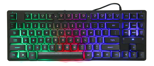 Teclado Para Juegos Con Cable, 87 Teclas, Ergonómico, Retroi