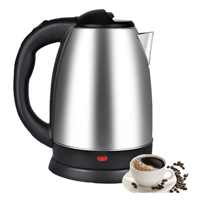 Cafetera Electrica Agua Calentador Acero Inoxidable 2lt Jarr Gris