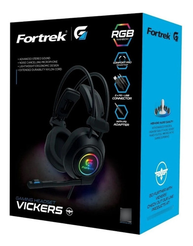 Headset Gamer Fortrek Vickers Black Rgb