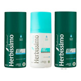 Kit Com 3 Desodorante Roll-on Herbíssimo Tradicional 50ml