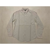 Camisa Rever Pass Talle M Rayada Manga Larga Classic Fit