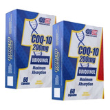 Kit 2x Coenzima Ubiquinol Coq10 200mg 60 Caps One Pharma
