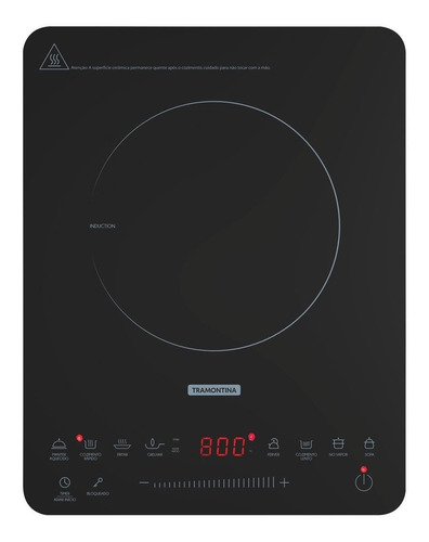 Cooktop Tramontina Portátil Slim Touch 127 Volts 110v