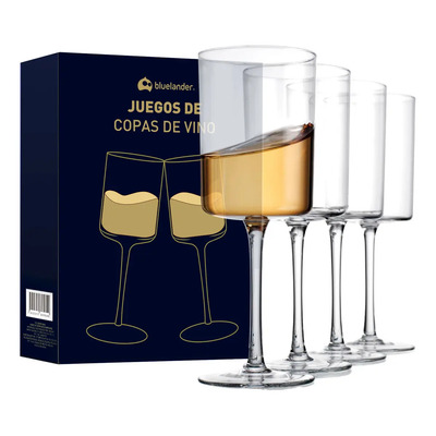 Juego De 4 Copas De Cristal 450 Ml Copa De Vino Tinto Color Transparente | Meses sin interés