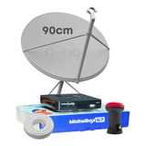 Kit 1 Receptor Digital Midiabox - Antena 90cm Lnbf Ku Cabo