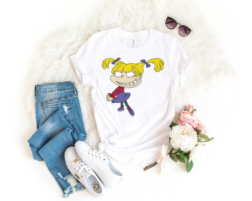 6 Playera Blusa Dama Estampado De Moda Rugrats Mayoreo