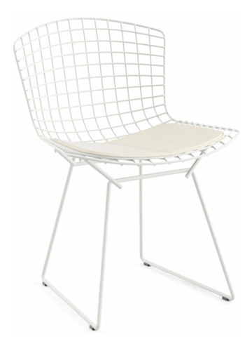 Kit 2 Cadeiras Bertoia Branco Aramado Ikz