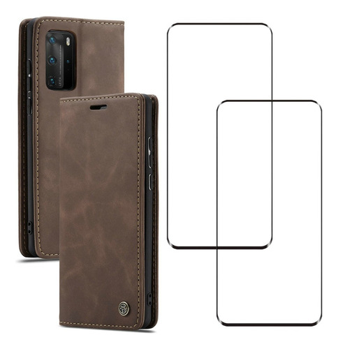 Funda De Cuero For Huawei Plegable Ranura For Tarjeta