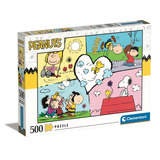Rompecabezas Snoopy Y Amigos 500pz Clementoni Italia Peanuts