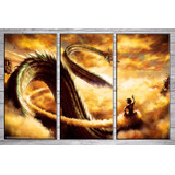 Cuadros Modernos Dragon Ball Z Goku Shenlong Vegeta 90x57 