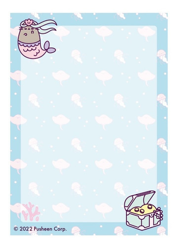 Planner Imantado Mermaid Pusheen The Cat Planificador Sirena