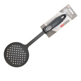 Cucharon Colador Cuchara Hoyos De Cocina Utensilio Plastico Color Gris