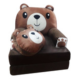 Cama Puff Plegable Baby Teddy Bear Con Almohada 1.20x60x10cm
