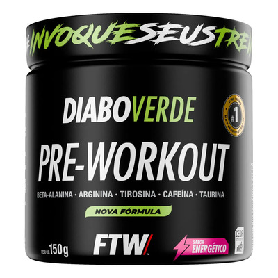 Suplemento Em Pó Pre Treino Pre Workout Pote 150g Sabor Energético FTW - DIABO VERDE | MercadoLivre