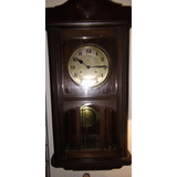 Reloj Antiguo De Madera.con Péndulo Para Colgar En Pared .