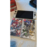 Nintendo Switch Oled + Jogos + Cartão De Memória + Case 