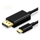 Cable Adaptador Usb3.1 Tipo-c A Displayport 4k 1.8m Negro