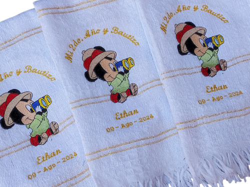 200 Servilletas Blancas Tela Algodón Bordadas Para Recuerdos