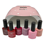 Set Cabina Uñas 54w + 6 Esmaltes Semi Tejar Make Up