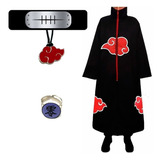 Manto Akatsuki Infantil Com Bandana Colar Anel Pain