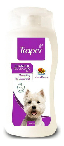 Shampoo Pelaje Blanco Durazno Perro 260 Ml Razas